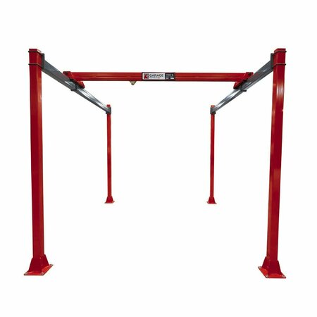 PWI Garage Series Workstation Crane, 1,000 lb Capacity, Adjustable Height, 15 ft x 20 ft, Red GS1000R-1520